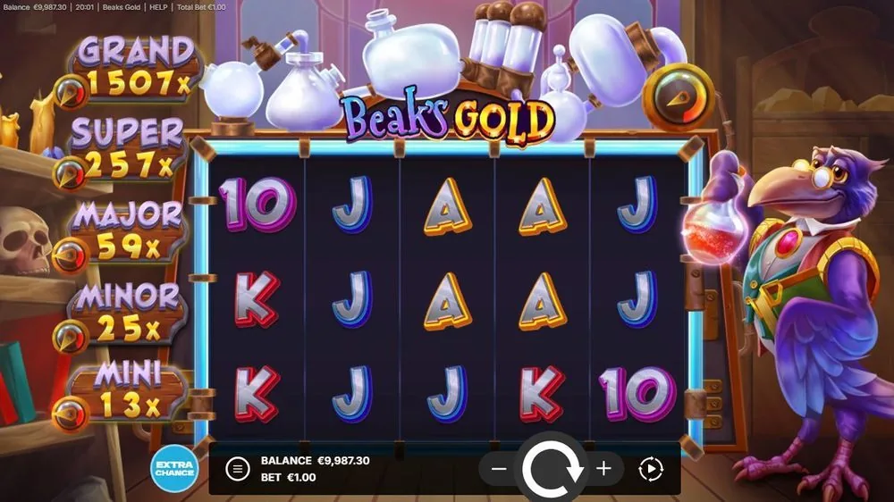 Beaks Gold spin uden gevinst, jackpot-stigen tikker op til GRAND 1507×